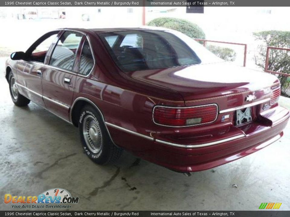 1996 Chevrolet Caprice Classic Sedan Dark Cherry Metallic / Burgundy Red Photo #5