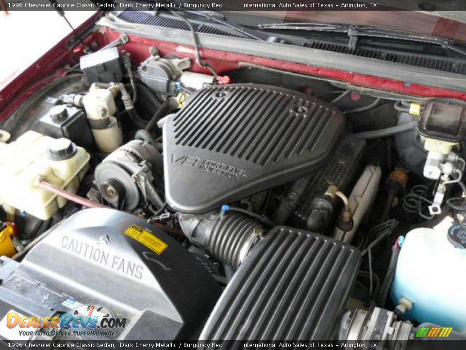 1996 Chevrolet Caprice Classic Sedan Dark Cherry Metallic / Burgundy Red Photo #7