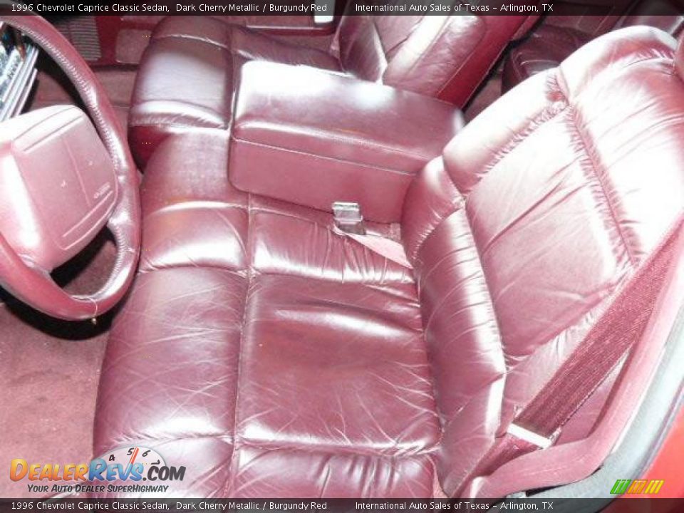 1996 Chevrolet Caprice Classic Sedan Dark Cherry Metallic / Burgundy Red Photo #9