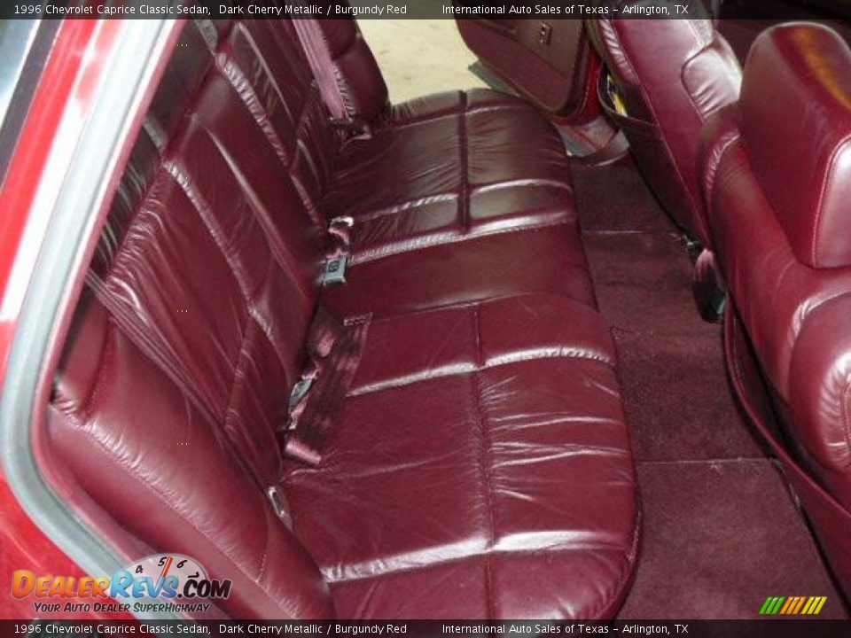 1996 Chevrolet Caprice Classic Sedan Dark Cherry Metallic / Burgundy Red Photo #11