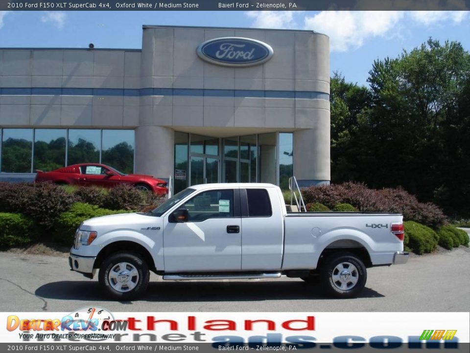 2010 Ford F150 XLT SuperCab 4x4 Oxford White / Medium Stone Photo #1