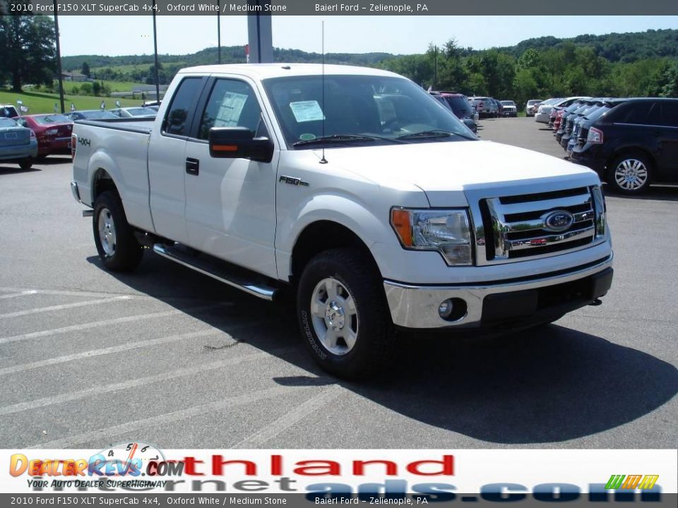 2010 Ford F150 XLT SuperCab 4x4 Oxford White / Medium Stone Photo #4
