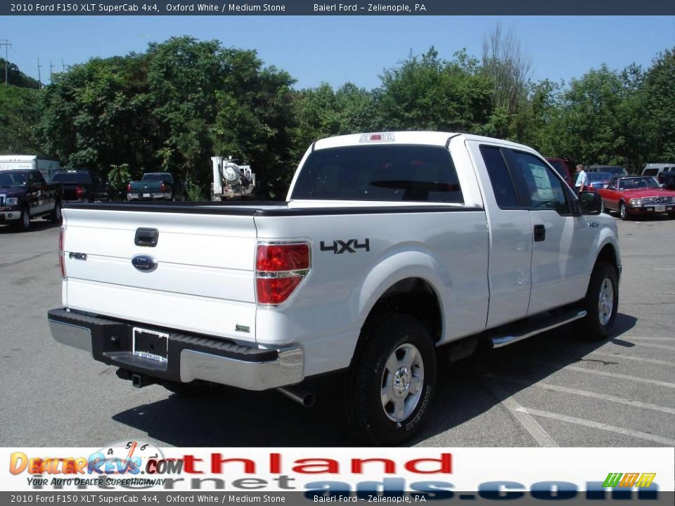 2010 Ford F150 XLT SuperCab 4x4 Oxford White / Medium Stone Photo #6