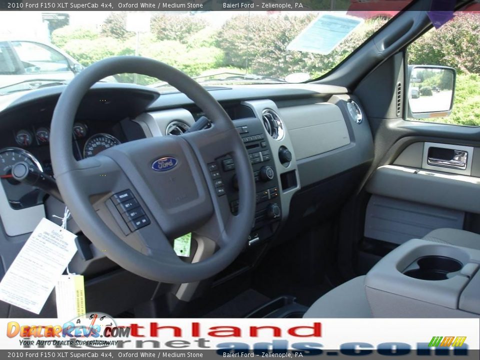 2010 Ford F150 XLT SuperCab 4x4 Oxford White / Medium Stone Photo #10