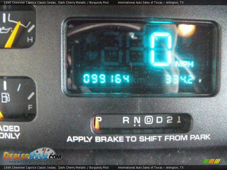 1996 Chevrolet Caprice Classic Sedan Dark Cherry Metallic / Burgundy Red Photo #20