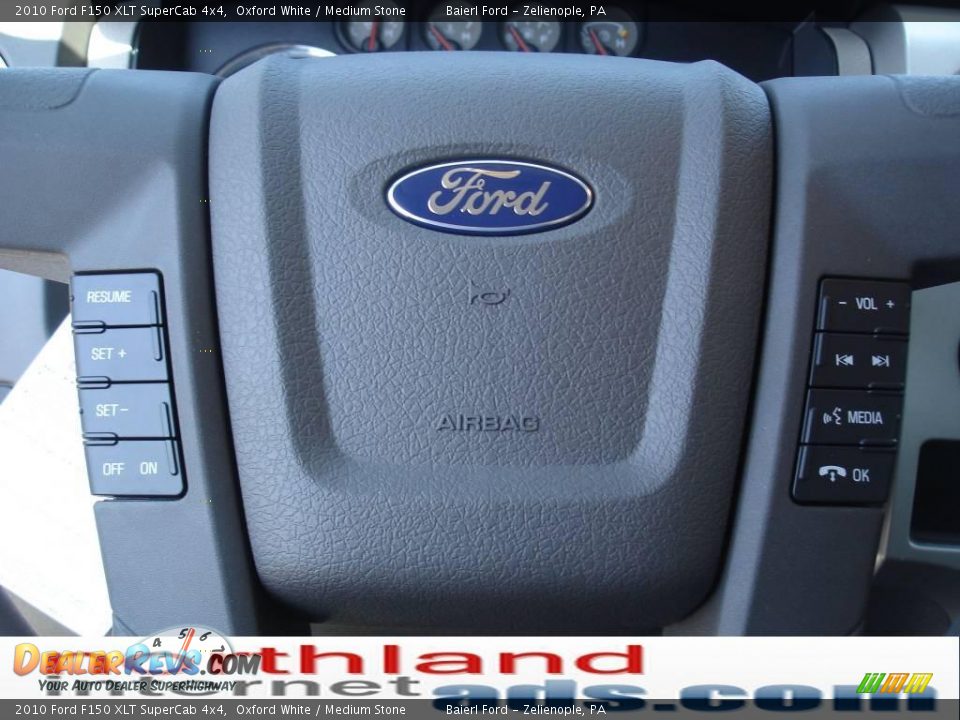 2010 Ford F150 XLT SuperCab 4x4 Oxford White / Medium Stone Photo #19