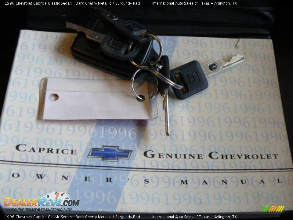 1996 Chevrolet Caprice Classic Sedan Dark Cherry Metallic / Burgundy Red Photo #22