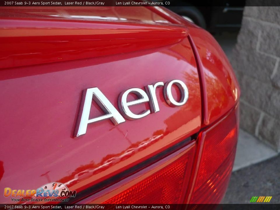 2007 Saab 9-3 Aero Sport Sedan Laser Red / Black/Gray Photo #13