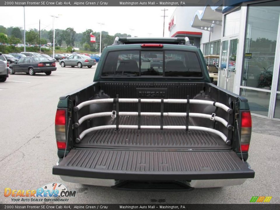 2000 Nissan Frontier SE Crew Cab 4x4 Alpine Green / Gray Photo #6