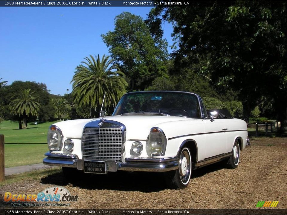 1968 Mercedes-Benz S Class 280SE Cabriolet White / Black Photo #1