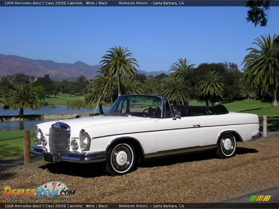 1968 Mercedes-Benz S Class 280SE Cabriolet White / Black Photo #2