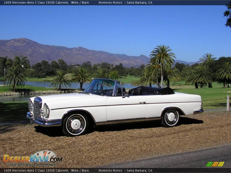 1968 Mercedes-Benz S Class 280SE Cabriolet White / Black Photo #3