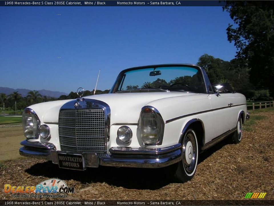 1968 Mercedes-Benz S Class 280SE Cabriolet White / Black Photo #4