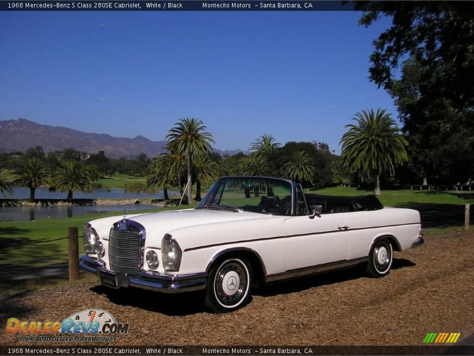 1968 Mercedes-Benz S Class 280SE Cabriolet White / Black Photo #5