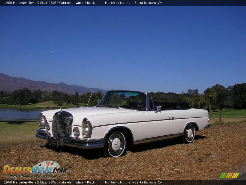 1968 Mercedes-Benz S Class 280SE Cabriolet White / Black Photo #6