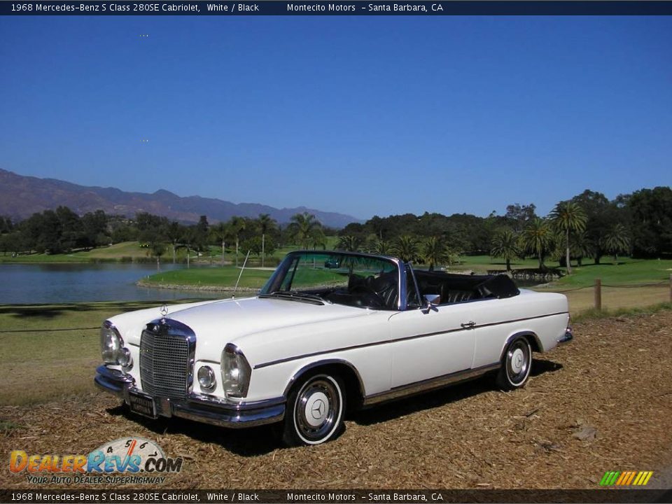 1968 Mercedes-Benz S Class 280SE Cabriolet White / Black Photo #7