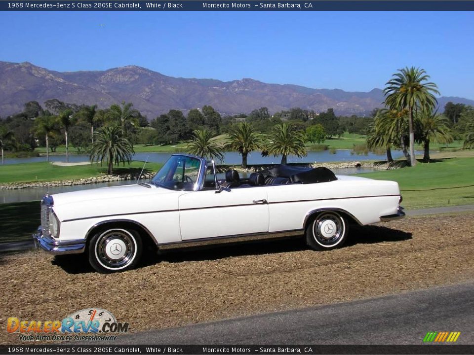1968 Mercedes-Benz S Class 280SE Cabriolet White / Black Photo #10