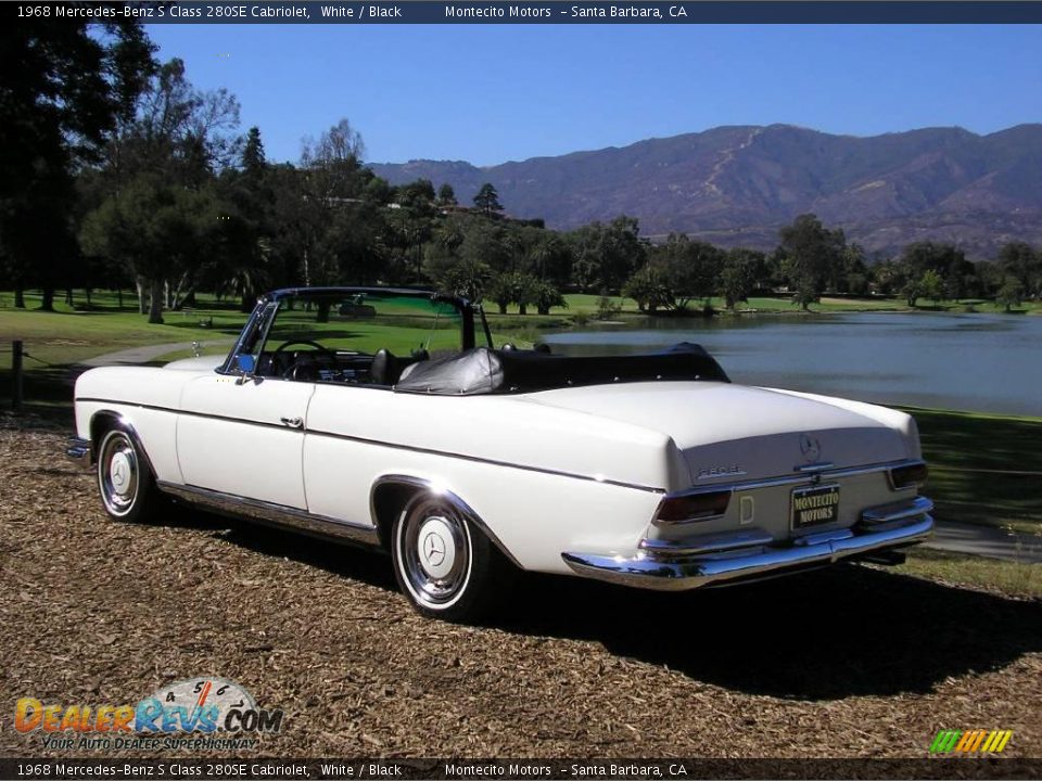 1968 Mercedes-Benz S Class 280SE Cabriolet White / Black Photo #12