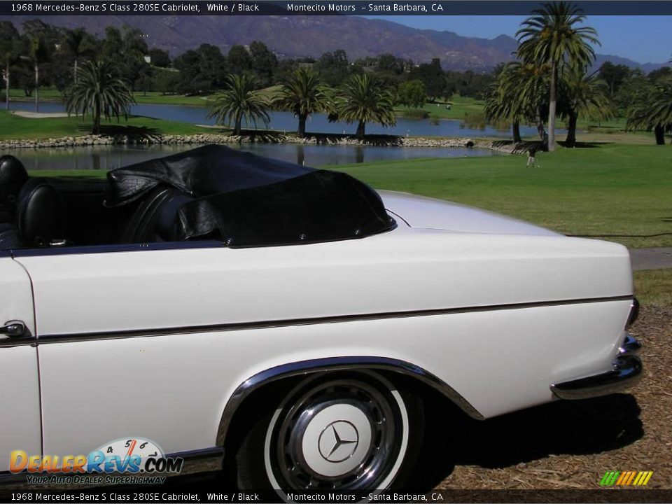 1968 Mercedes-Benz S Class 280SE Cabriolet White / Black Photo #14