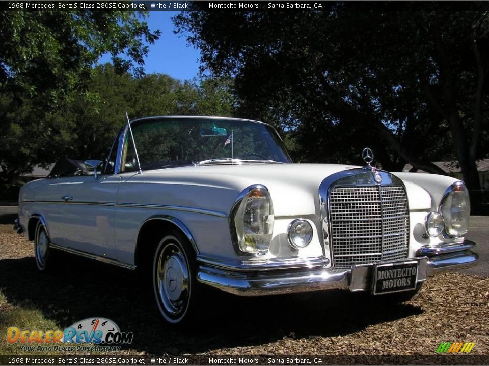 1968 Mercedes-Benz S Class 280SE Cabriolet White / Black Photo #16