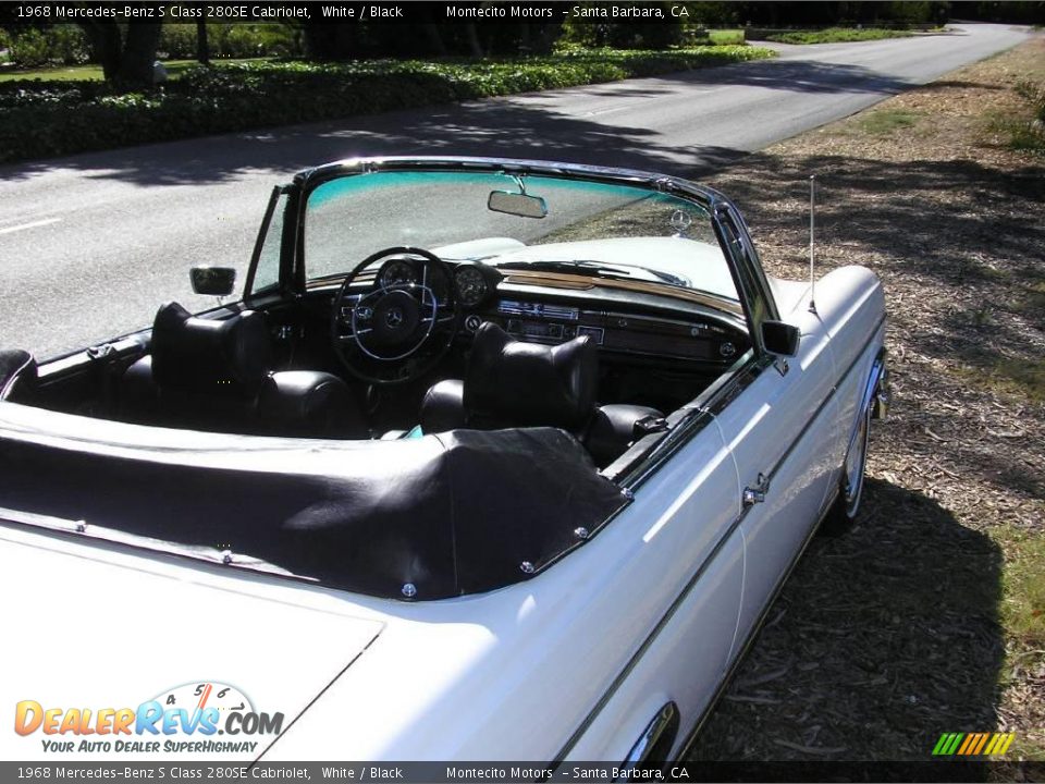 1968 Mercedes-Benz S Class 280SE Cabriolet White / Black Photo #20