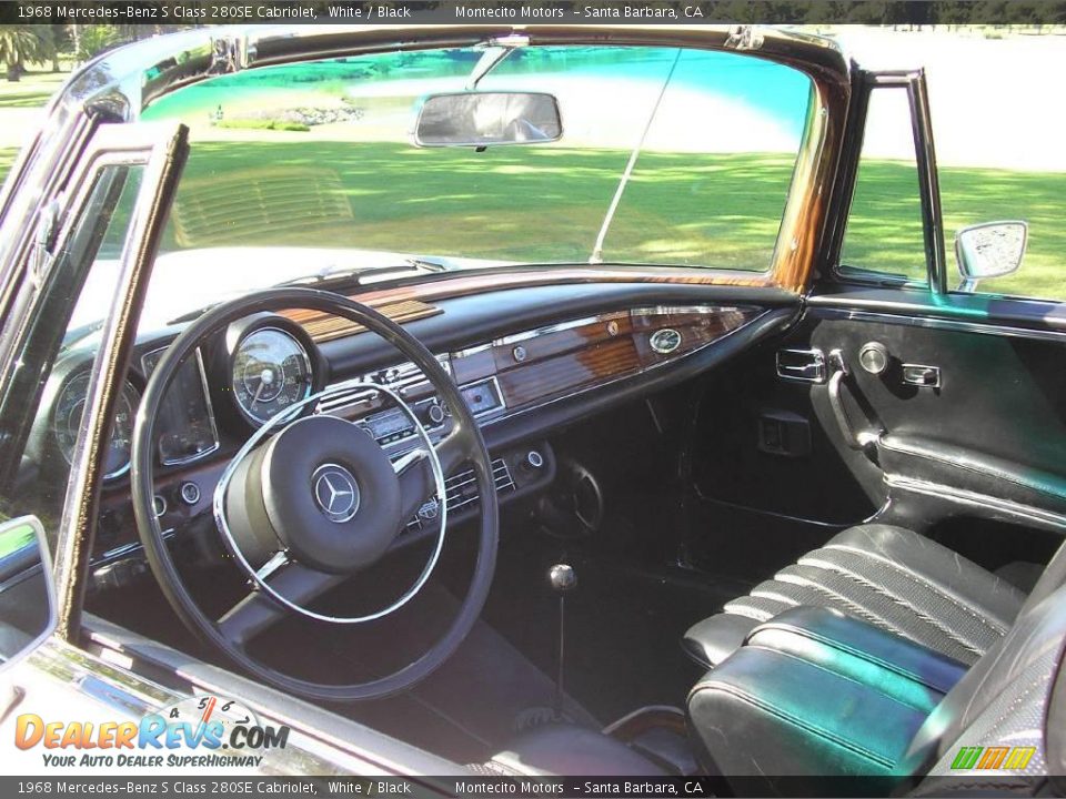 1968 Mercedes-Benz S Class 280SE Cabriolet White / Black Photo #25