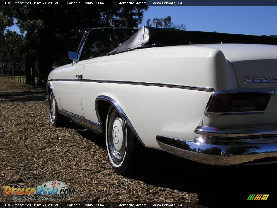 1968 Mercedes-Benz S Class 280SE Cabriolet White / Black Photo #30