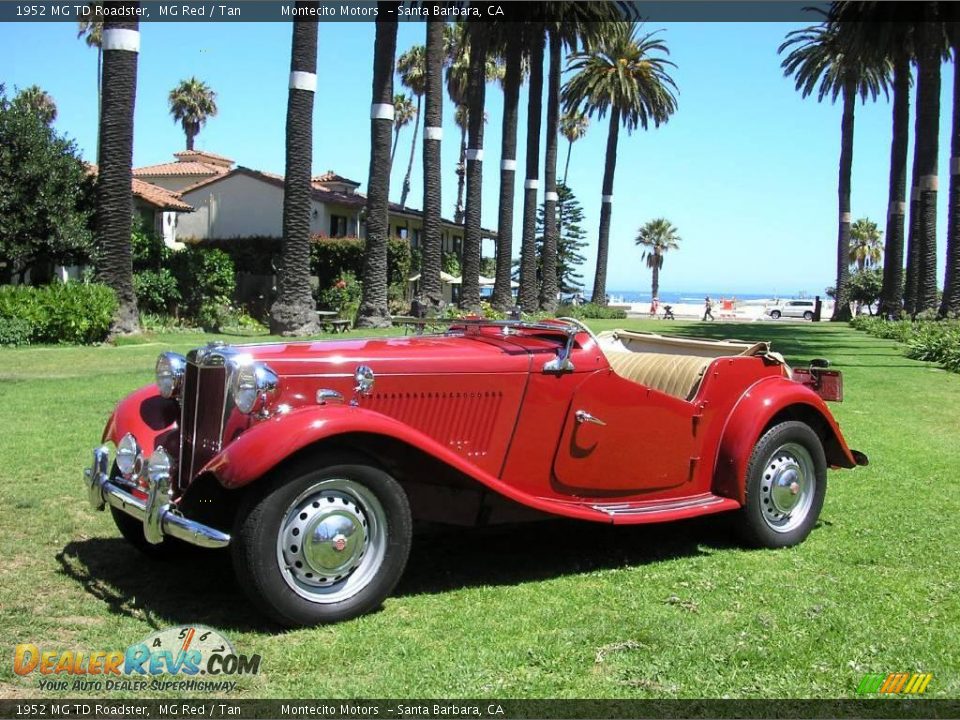 1952 MG TD Roadster MG Red / Tan Photo #2