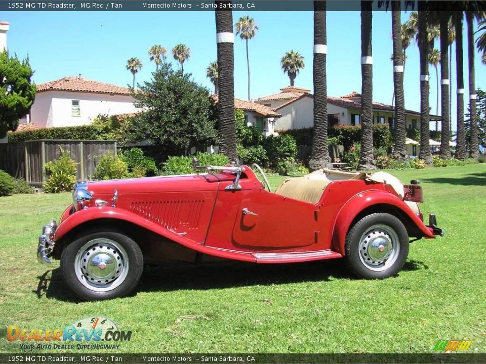 1952 MG TD Roadster MG Red / Tan Photo #3