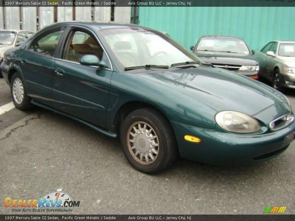 1997 Mercury Sable GS Sedan Pacific Green Metallic / Saddle Photo #1