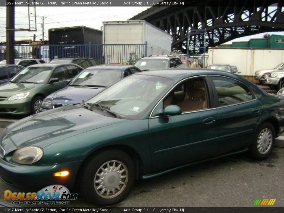1997 Mercury Sable GS Sedan Pacific Green Metallic / Saddle Photo #2