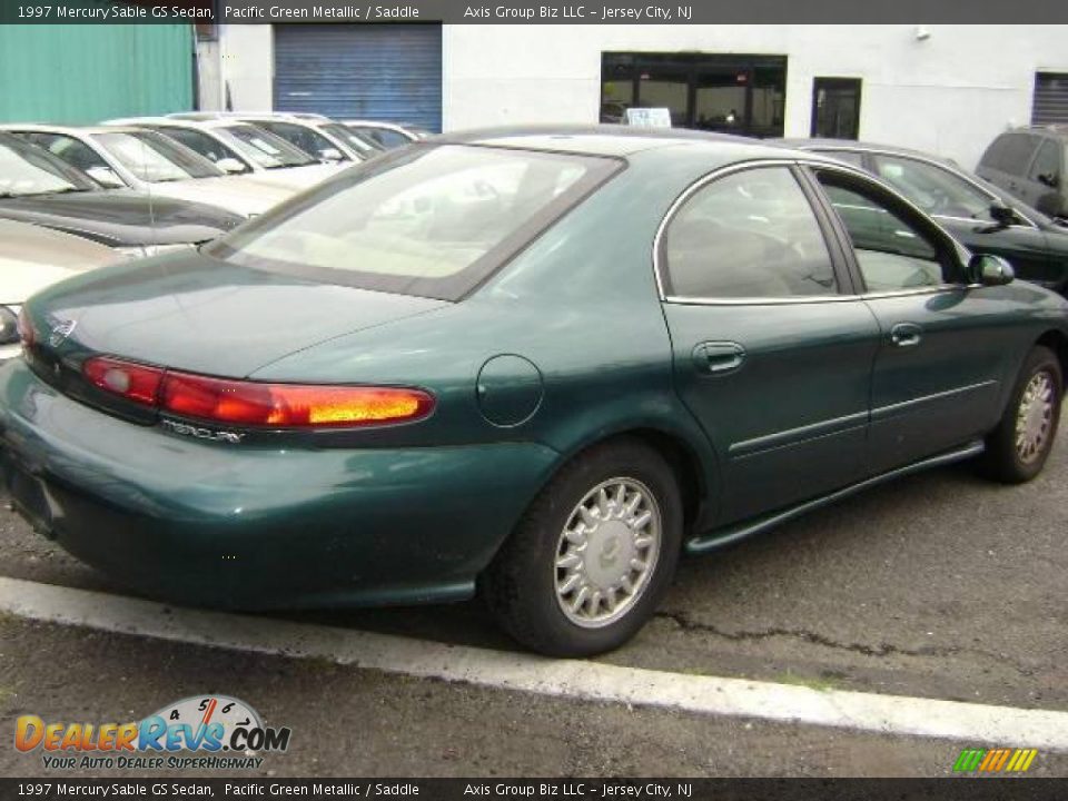 1997 Mercury Sable GS Sedan Pacific Green Metallic / Saddle Photo #3