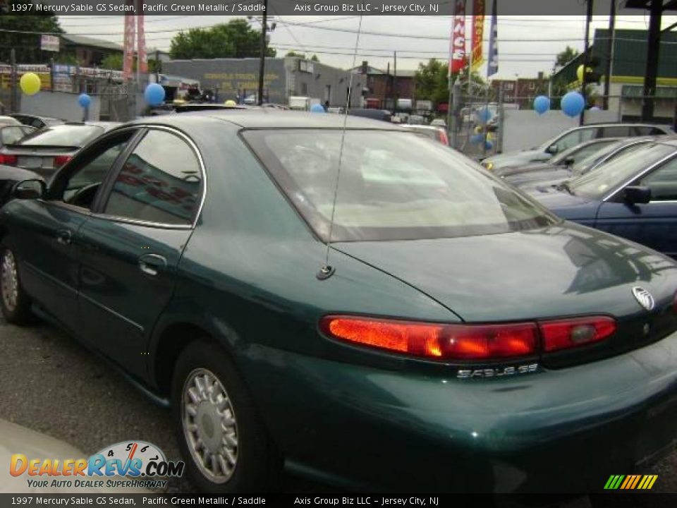 1997 Mercury Sable GS Sedan Pacific Green Metallic / Saddle Photo #4