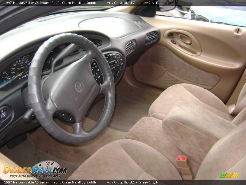 1997 Mercury Sable GS Sedan Pacific Green Metallic / Saddle Photo #5