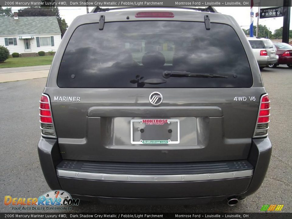 2006 Mercury Mariner Luxury 4WD Dark Shadow Grey Metallic / Pebble/Light Parchment Photo #4