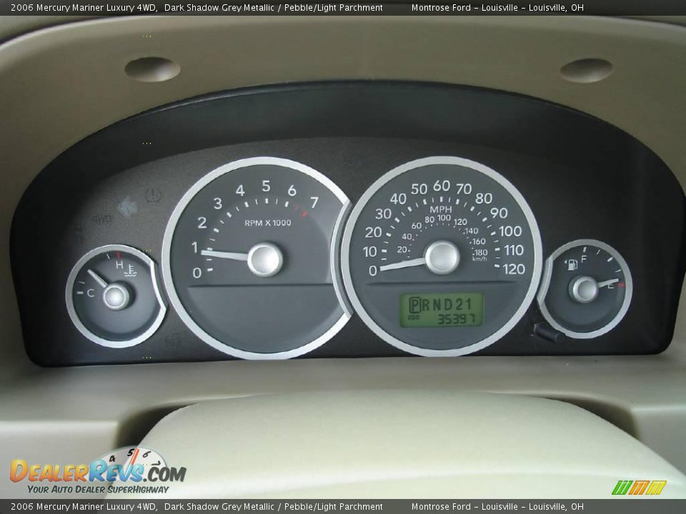 2006 Mercury Mariner Luxury 4WD Dark Shadow Grey Metallic / Pebble/Light Parchment Photo #26