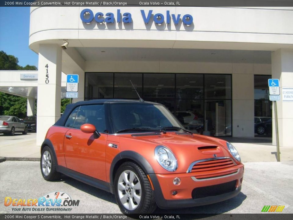 2006 Mini Cooper S Convertible Hot Orange Metallic / Black/Orange Photo #1