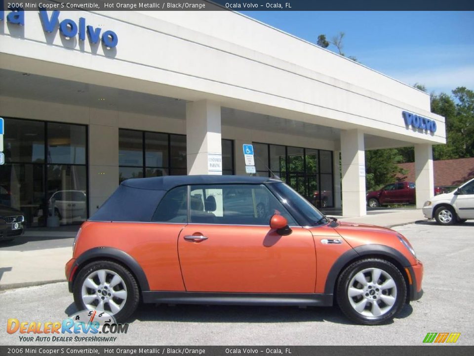 2006 Mini Cooper S Convertible Hot Orange Metallic / Black/Orange Photo #2