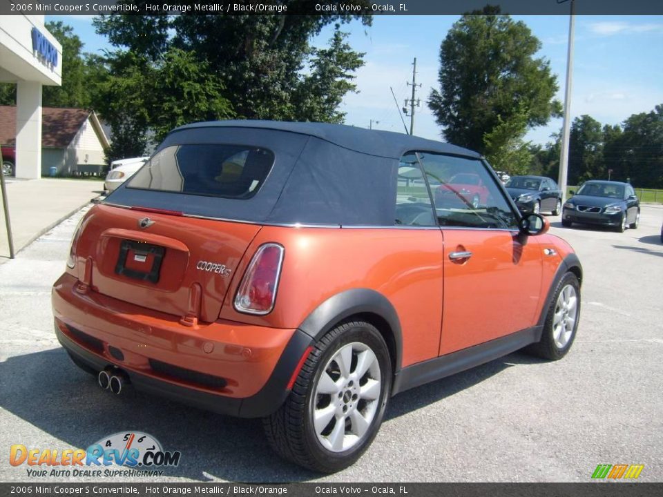 2006 Mini Cooper S Convertible Hot Orange Metallic / Black/Orange Photo #3