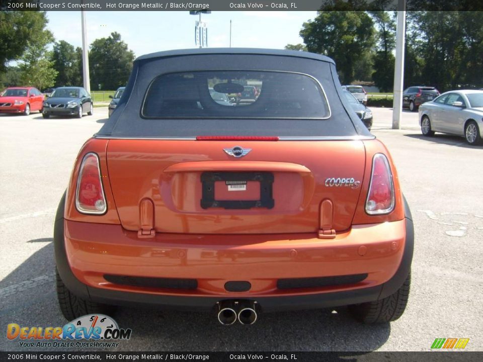 2006 Mini Cooper S Convertible Hot Orange Metallic / Black/Orange Photo #4