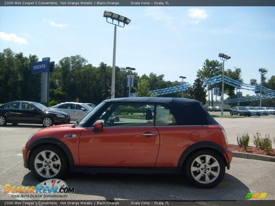 2006 Mini Cooper S Convertible Hot Orange Metallic / Black/Orange Photo #6