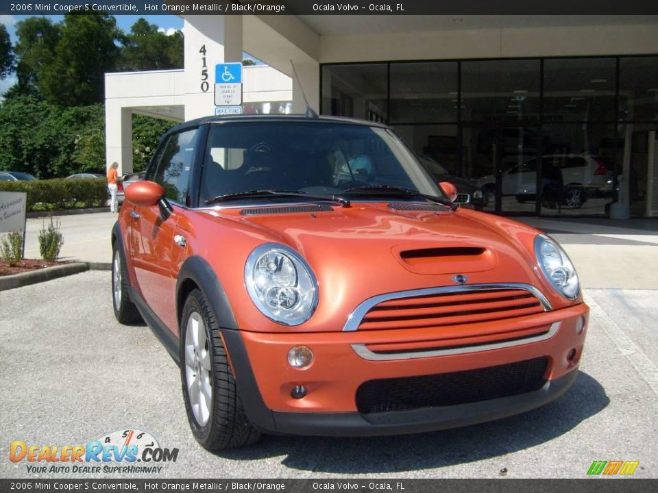 2006 Mini Cooper S Convertible Hot Orange Metallic / Black/Orange Photo #9