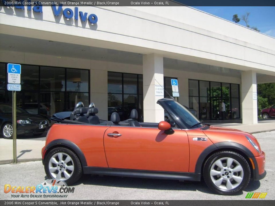 2006 Mini Cooper S Convertible Hot Orange Metallic / Black/Orange Photo #11