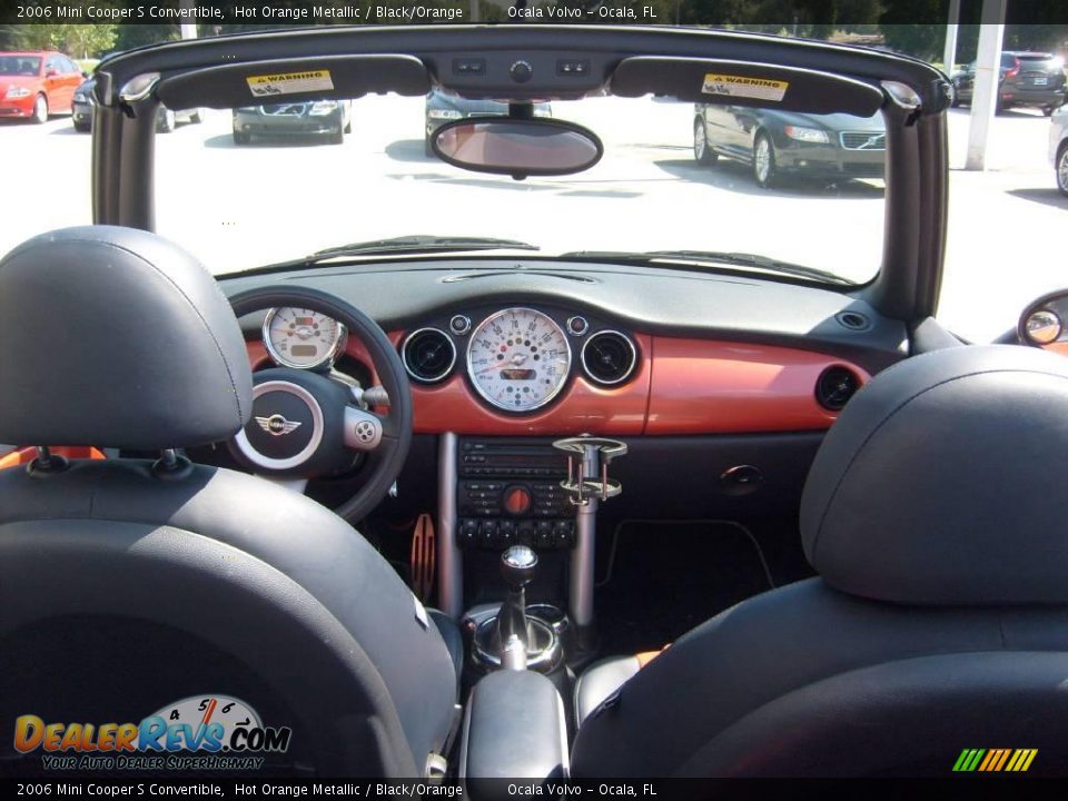 2006 Mini Cooper S Convertible Hot Orange Metallic / Black/Orange Photo #12