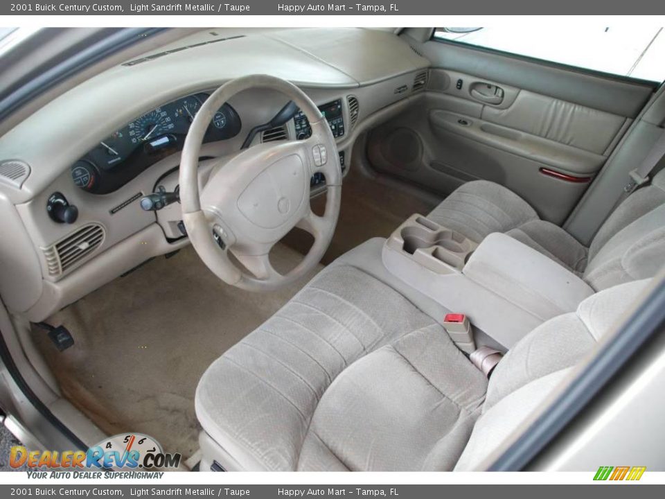 2001 Buick Century Custom Light Sandrift Metallic / Taupe Photo #11