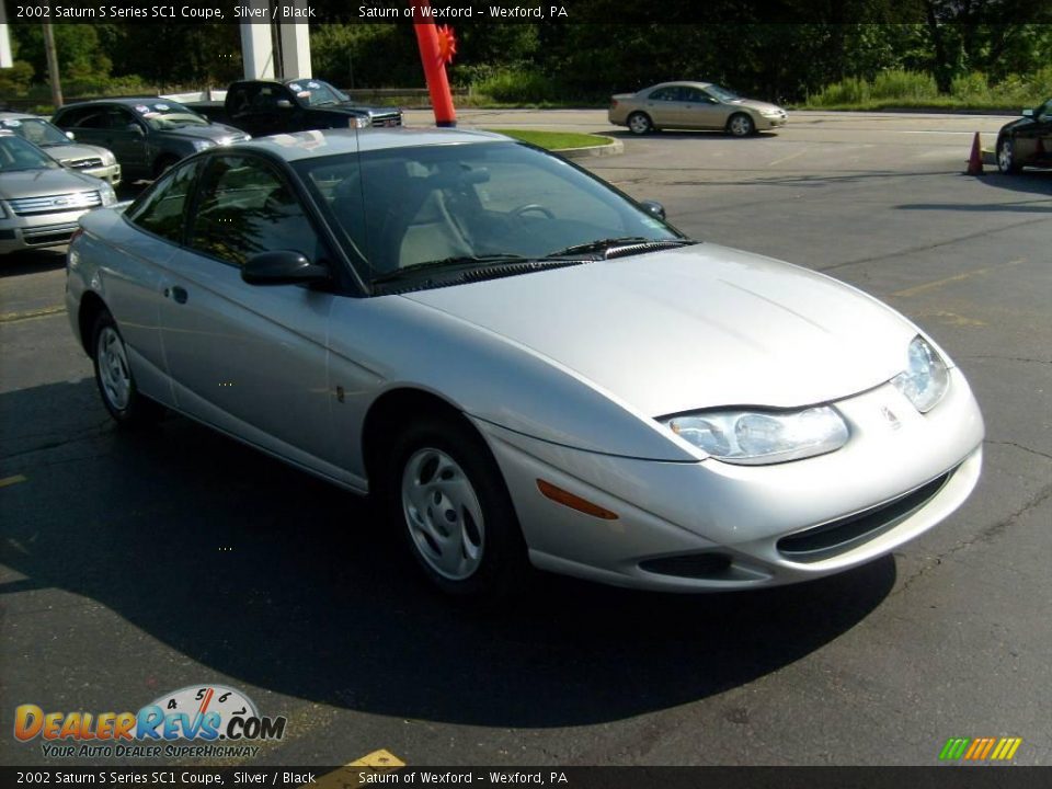 2002 Saturn S Series SC1 Coupe Silver / Black Photo #6