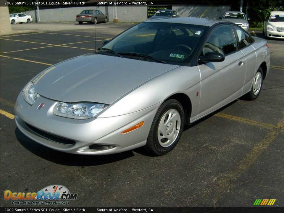 2002 Saturn S Series SC1 Coupe Silver / Black Photo #8