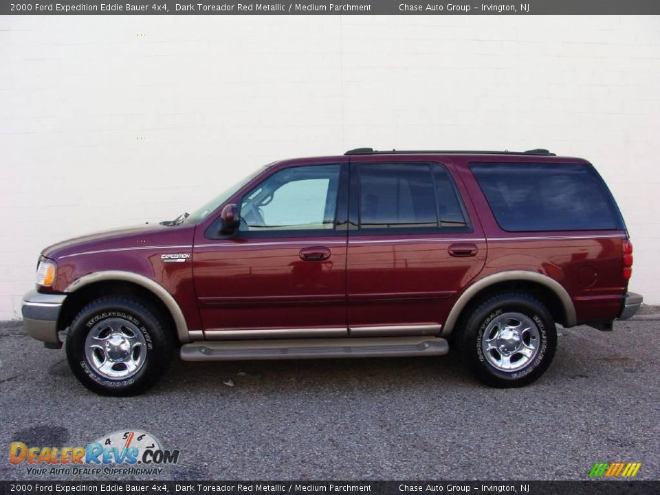 2000 Ford Expedition Eddie Bauer 4x4 Dark Toreador Red Metallic / Medium Parchment Photo #2