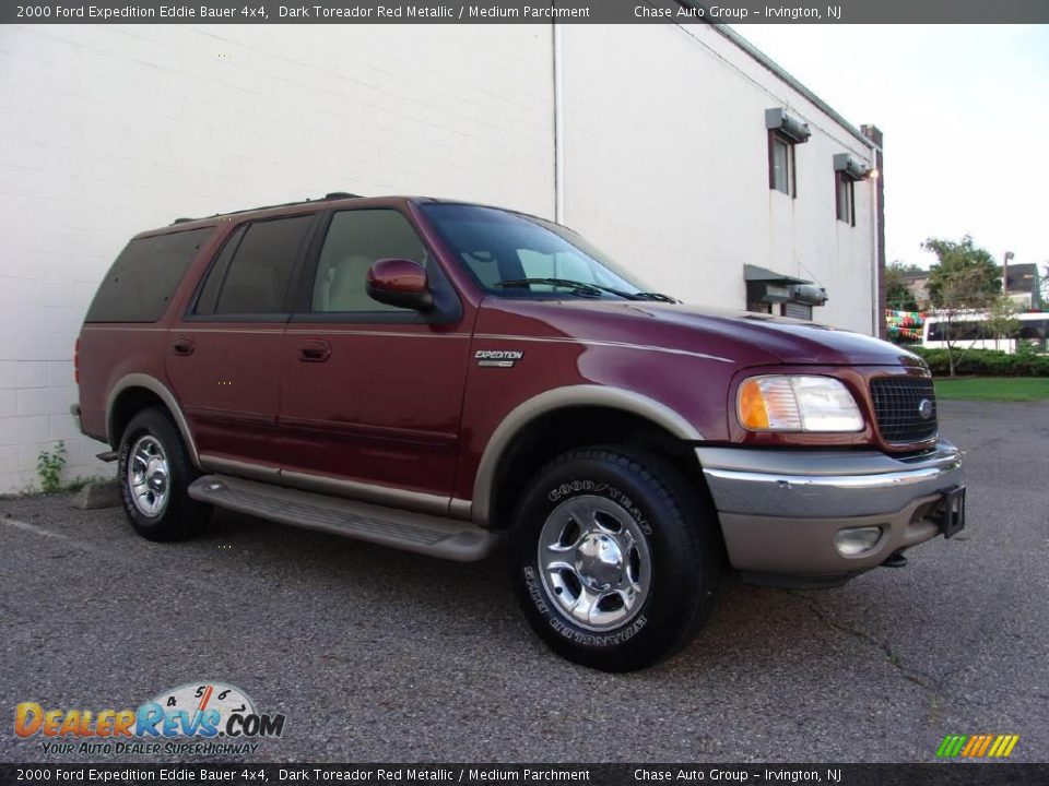 2000 Ford Expedition Eddie Bauer 4x4 Dark Toreador Red Metallic / Medium Parchment Photo #5
