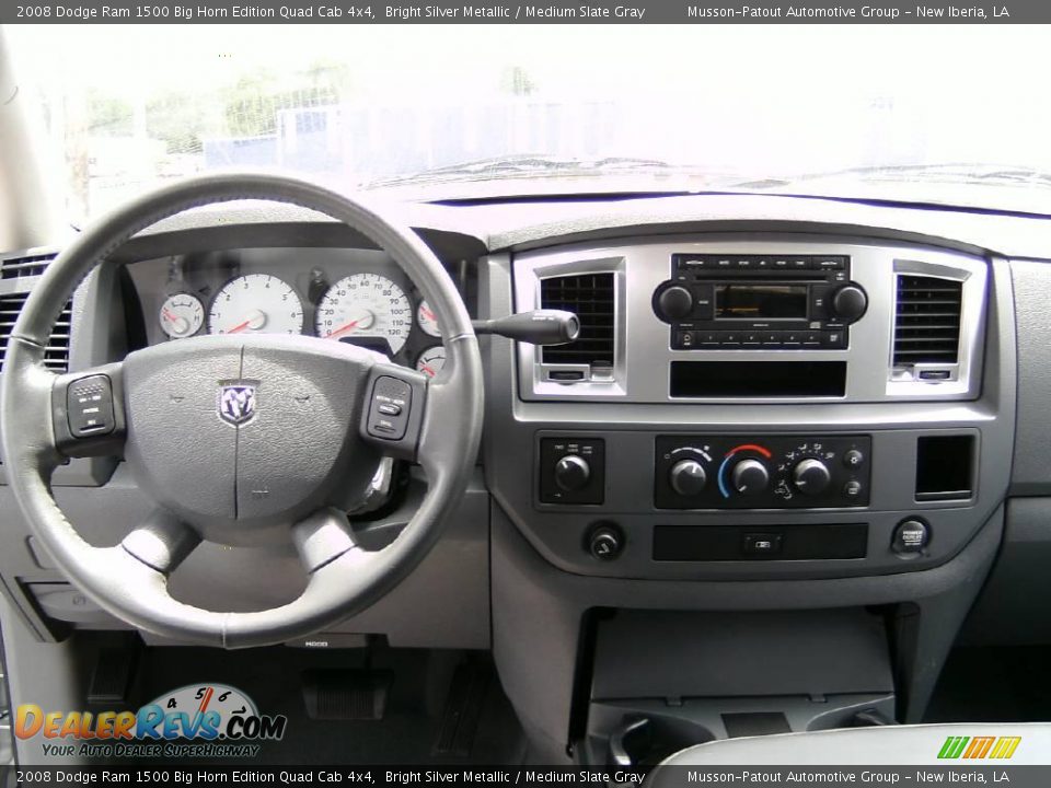 2008 Dodge Ram 1500 Big Horn Edition Quad Cab 4x4 Bright Silver Metallic / Medium Slate Gray Photo #8